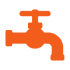 orange faucet design with nine fluid concepts and plumbing applications